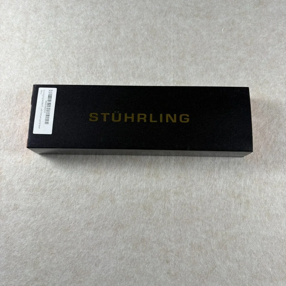 Stuhrling Original Skeleton Automatic Mens Watch Leather Strap Box & Papers